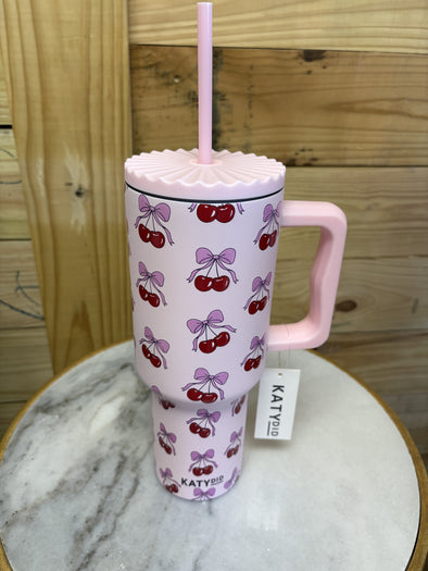 Pink Cherry-bow Tumbler