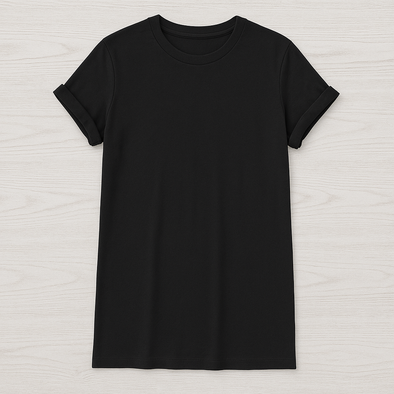 Black T-shirt dress