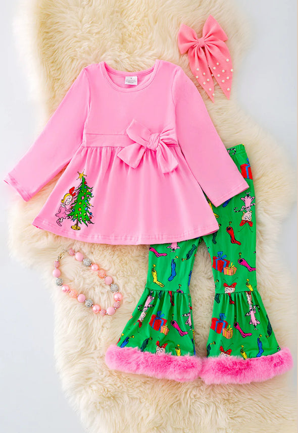 Cindy Lu Pink bow outfit