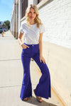 All You Need Sapphire High Waist Flare Leg Denim Jeans