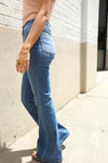Judy Blue High Rise Trouser Flare Medium Wash Denim Jeans