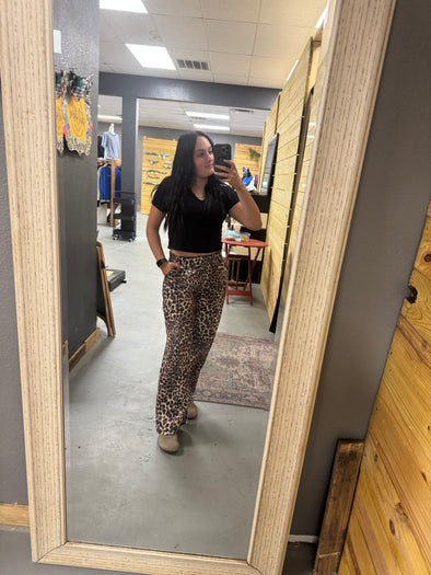 Cheetah print pants