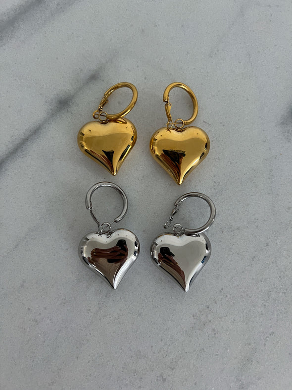 BUBBLE HEART EARRINGS