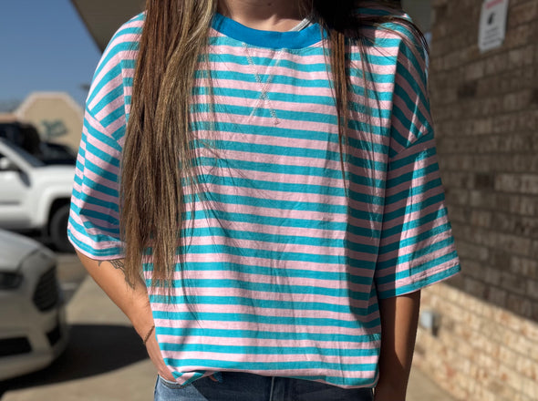 Blue striped tee