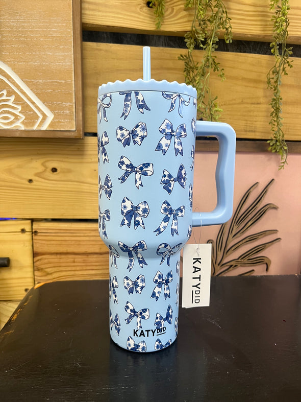 Blue Bow Tumbler