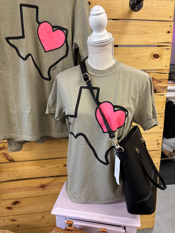Texas heart T-shirt