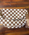 Checkered print bags