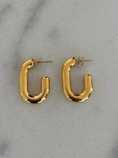 SMALL OVAL HOOPS