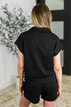 Twenty Four Karat Half Zip Top and Shorts Set