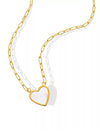 WHITE HEART NECKLACE