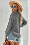 Side Slit Drop Shoulder Sweatshirt